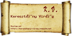 Keresztény Virág névjegykártya