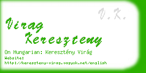 virag kereszteny business card