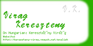 virag kereszteny business card